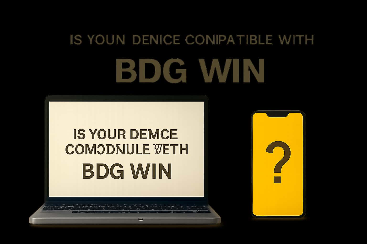 A neutral informational graphic illustrating device compatibility with BDG Win.