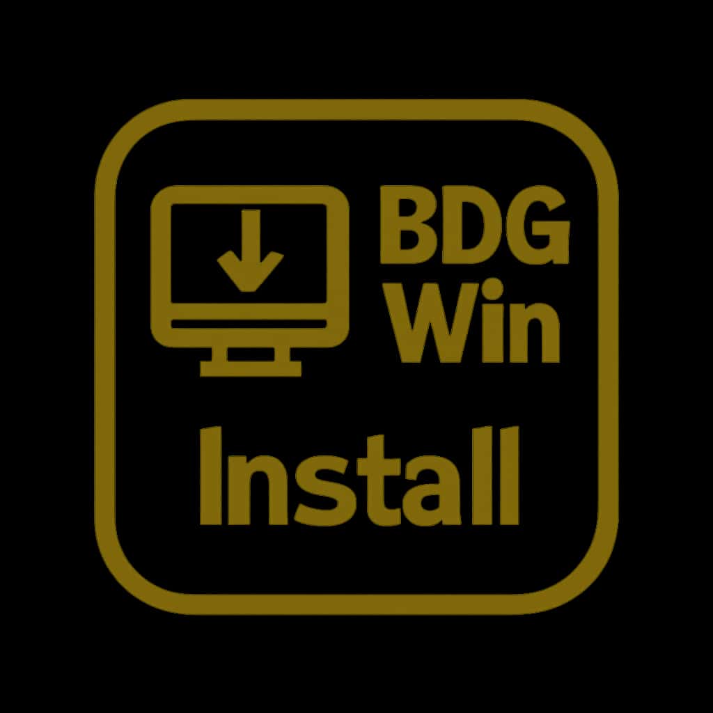 A simple badge illustrating the BDG Win installation guide.