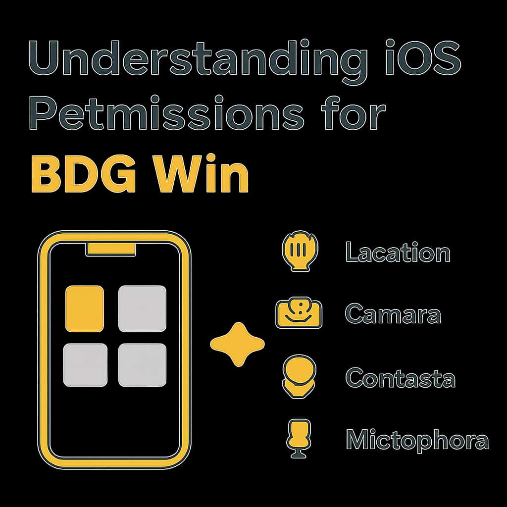 Illustration explaining iOS permissions required for BDG Win.