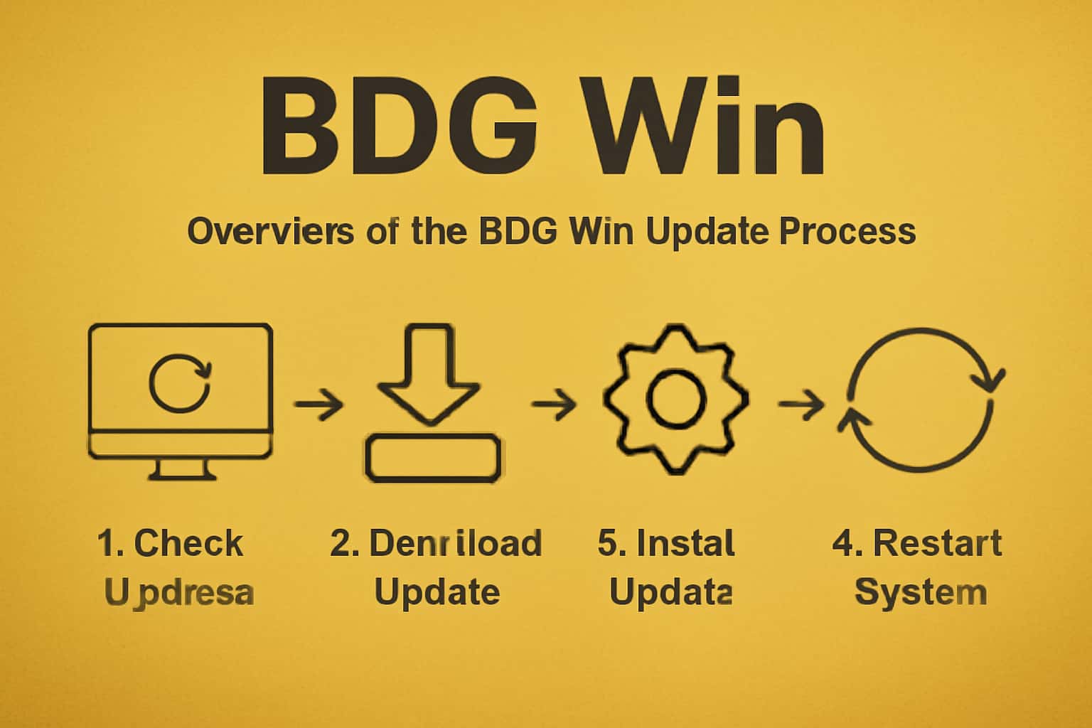 Informational scene about BDG Win update process.