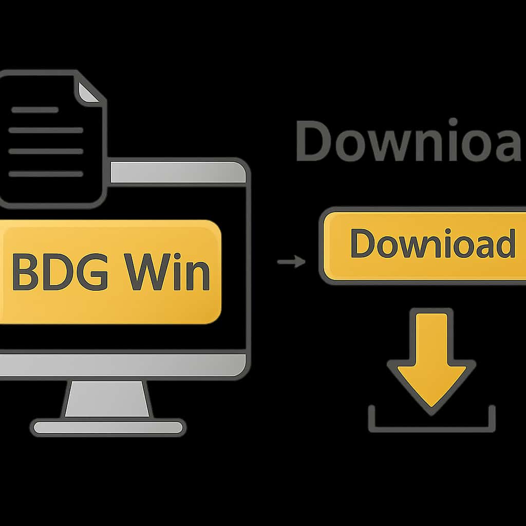 Illustration explaining the BDG Win Download process.