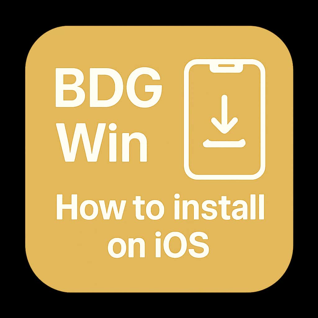Icon representing installation guide for BDG Win on iOS.