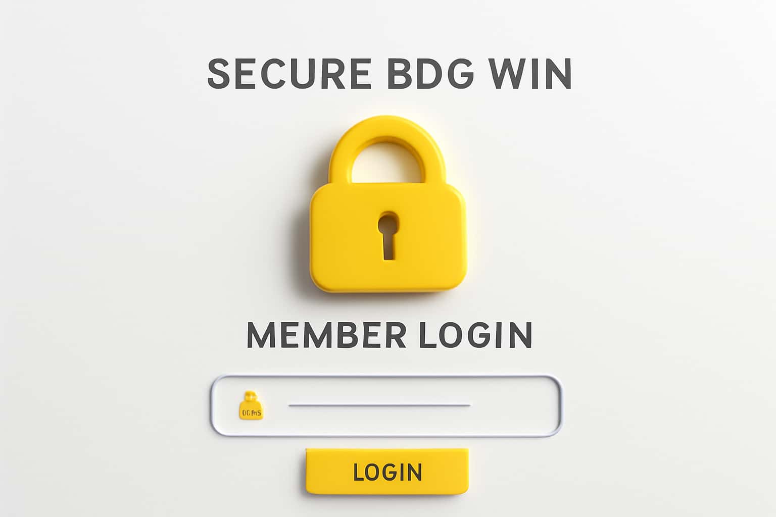 Secure BDG Win Member Login Interface