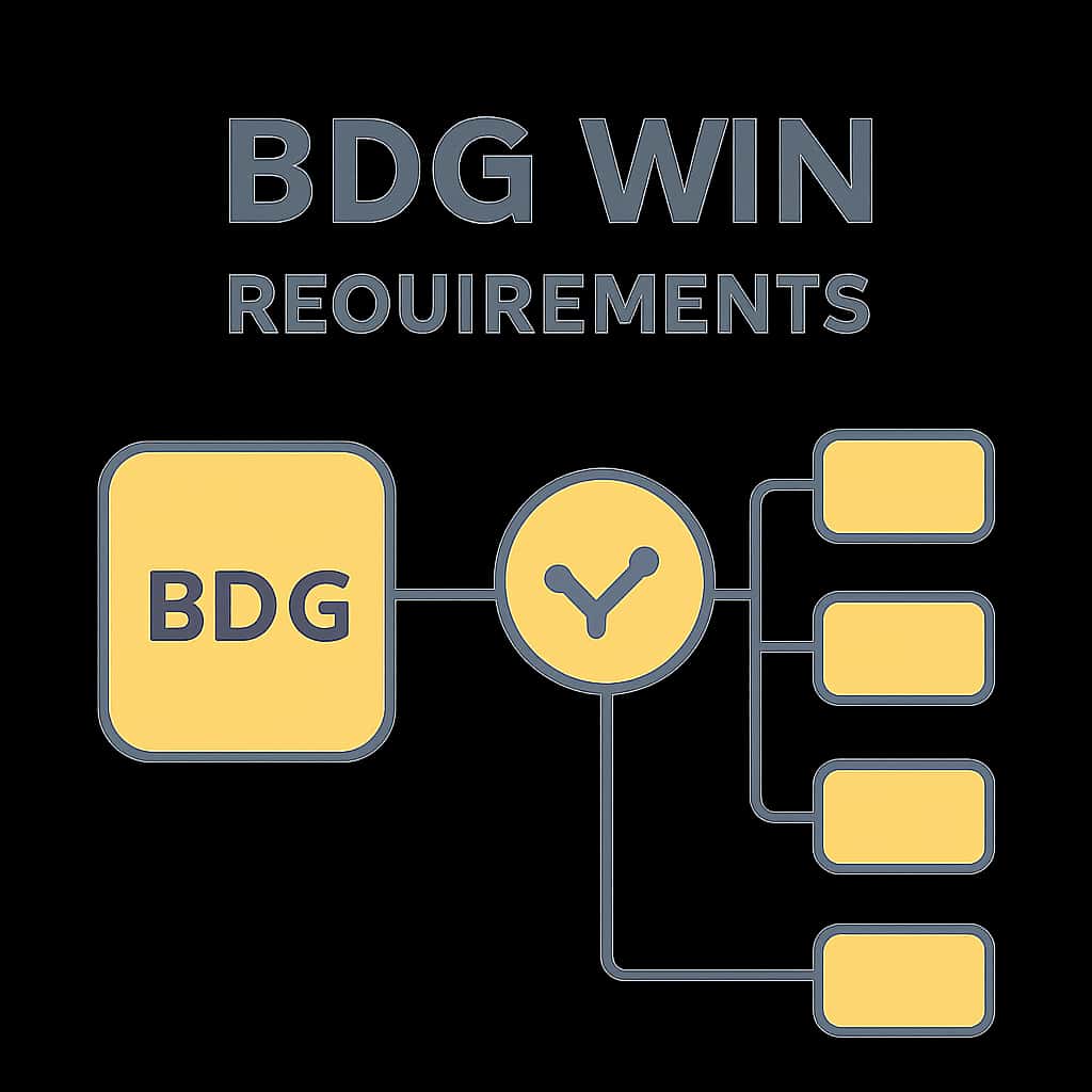 Educational diagram illustrating BDG Win Requirements.