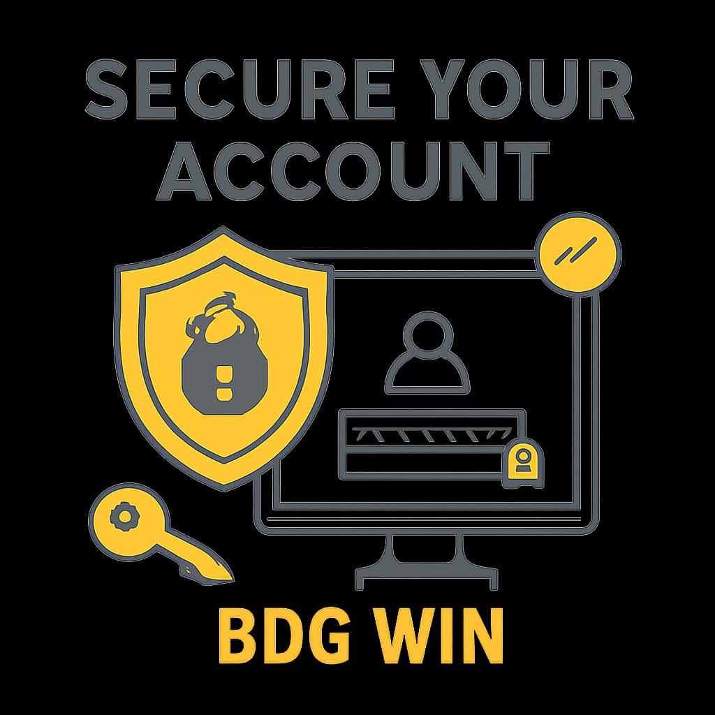 Illustration detailing the steps to secure your BDG Win account.